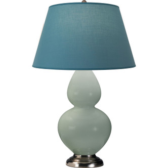 Robert Abbey - 1791B - One Light Table Lamp - Double Gourd - Celadon Glazed Ceramic w/Antique Silver