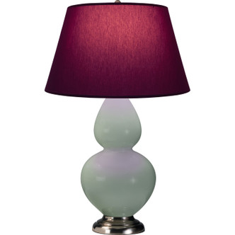 Robert Abbey - 1791P - One Light Table Lamp - Double Gourd - Celadon Glazed Ceramic w/Antique Silver