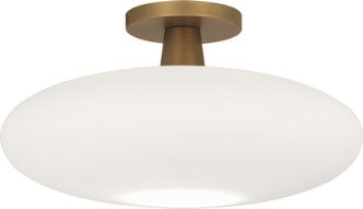 Robert Abbey - 2039 - One Light Flushmount - Rico Espinet Ovo - Aged Brass