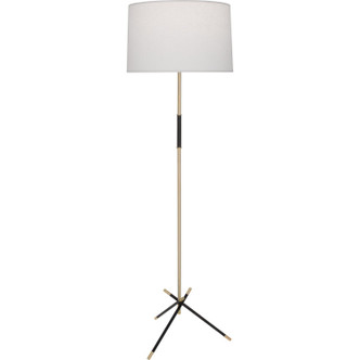 Robert Abbey - 218 - One Light Floor Lamp - Thatcher - Modern Brass w/Matte Black