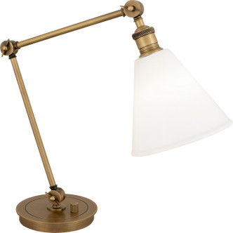 Robert Abbey - 2419G - One Light Table Lamp - Alloy - Warm Brass Cased White w/Polished