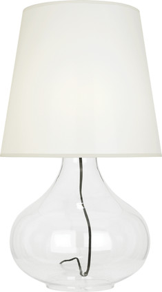 Robert Abbey - 459W - One Light Table Lamp - Julia - Clear Glass Body w/Black Fabric Wrapped Cord