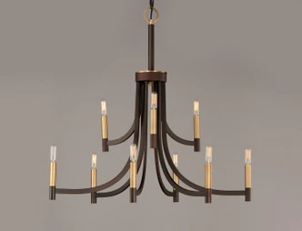 Lyndon Nine Light Chandelier (21529BZAB)