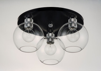 Vessel Three Light Flush Mount (21610CLBKAL)