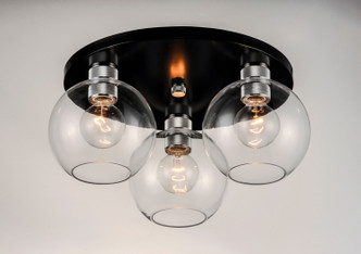 Vessel Three Light Flush Mount (21610CLBKAL)