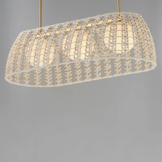 Macrame Three Light Linear Pendant (22483SWGLD)