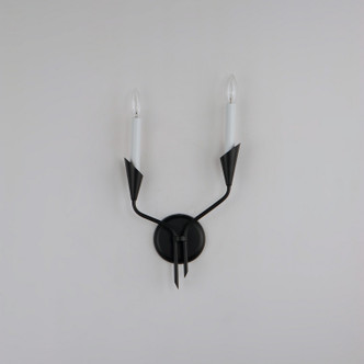 Calyx Two Light Wall Sconce (24342BK)