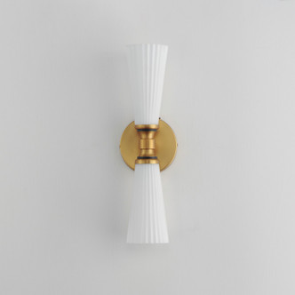 Krevat Two Light Wall Sconce (24822SWBKNAB)