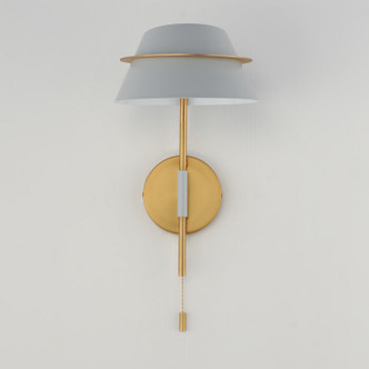 Lucas One Light Wall Sconce (25220LFGNAB)
