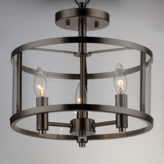 Sentinel Three Light Semi Flush Mount (25250CLSN)