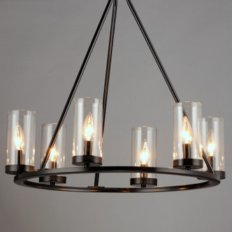 Sentinel Six Light Chandelier (25255CLBK)
