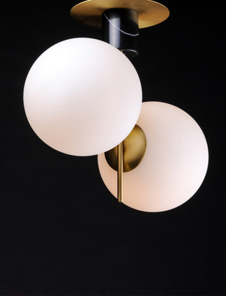 Vesper Two Light Semi-Flush Mount (26032SWSBRBK)