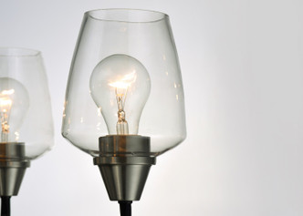 Goblet Three Light Chandelier (26124CLBKSN)