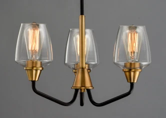 Goblet Three Light Chandelier (26124CLBZAB)