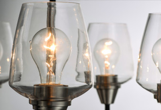 Goblet Five Light Chandelier (26125CLBKSN)