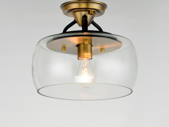 Goblet One Light Semi-Flush Mount (26129CLBZAB)