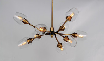 Savvy LED Chandelier (26345CLABBK)