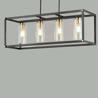 Capitol Four Light Linear Pendant (2644BKAB)