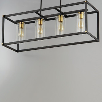 Capitol Four Light Linear Pendant (2644BKAB)