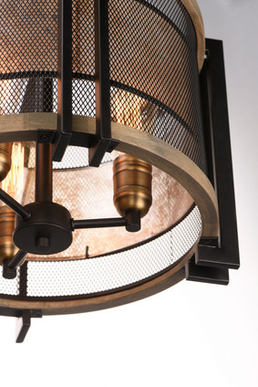 Boundry Three Light Flush Mount (27560BKBWAB)