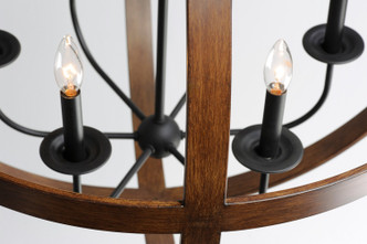 Compass Six Light Pendant (27576APBK)