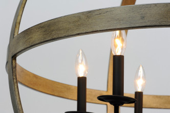 Compass Six Light Pendant (27576BWBK)