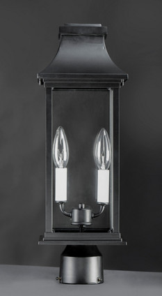 Vicksburg Two Light Outdoor Post Mount (30020CLBK)