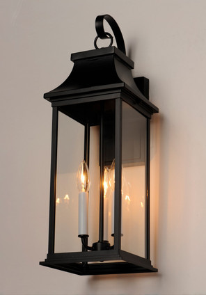 Vicksburg Three Light Outdoor Wall Lantern (30024CLBK)