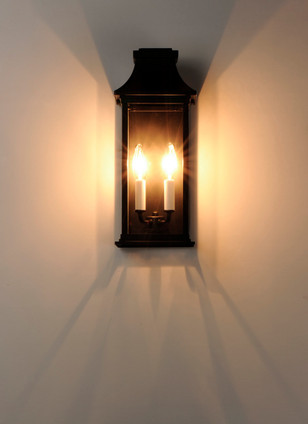 Vicksburg Two Light Outdoor Wall Lantern (30025CLBK)