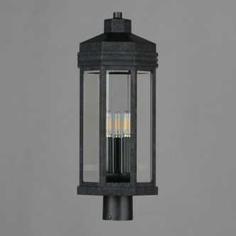 Wright Three Light Outdoor Post Lantern (30220CLBKP)