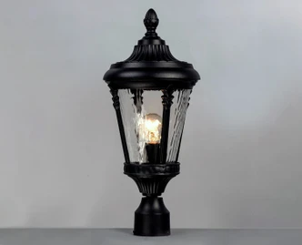 Sentry One Light Outdoor Pole/Post Lantern (3050WGBK)