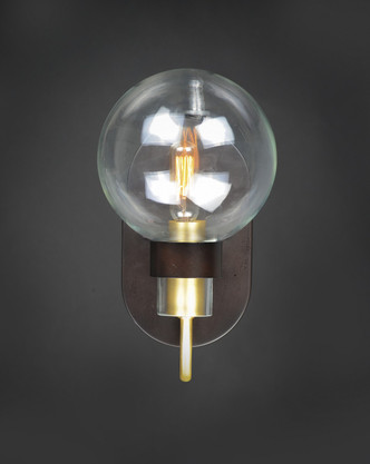 Bauhaus One Light Wall Sconce (30511CLBZSBR)