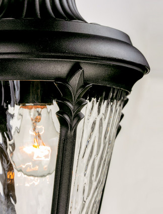 Sentry Three Light Outdoor Wall Lantern (3055WGBK)