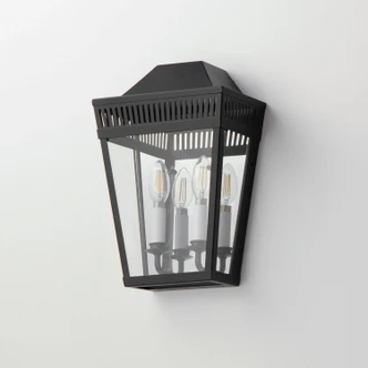 Oxford Two Light Outdoor Wall Sconce (30593CLBK)