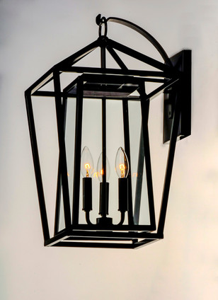 Artisan Three Light Outdoor Wall Lantern (3176CLBK)