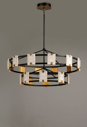 Radiant LED Chandelier (39538CYBKGL)