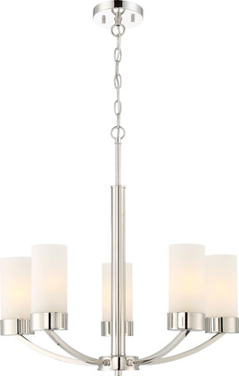 Nuvo Lighting - 60-6225 - Five Light Chandelier - Denver - Polished Nickel
