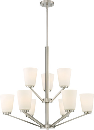 Nuvo Lighting - 60-6249 - Nine Light Chandelier - Nome - Brushed Nickel