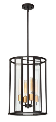Nuvo Lighting - 60-6415 - Four Light Foyer Pendant - Payne - Midnight Bronze