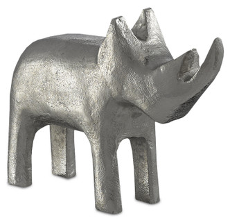 Currey and Company - 1200-0083 - Rhino - Kano Collection - Silver