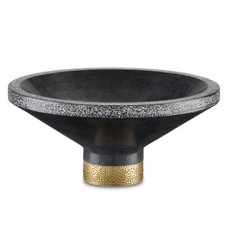Currey and Company - 1200-0659 - Bowl - Vincent - Natural/Brass