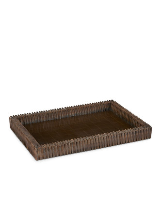 Currey and Company - 1200-0760 - Tray - Koa - Brown