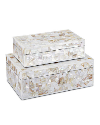 Currey and Company - 1200-0770 - Box Set of 2 - Uma - Natural/White