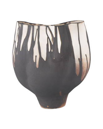 Currey and Company - 1200-0872 - Vase - Inoue - Black/Off-White
