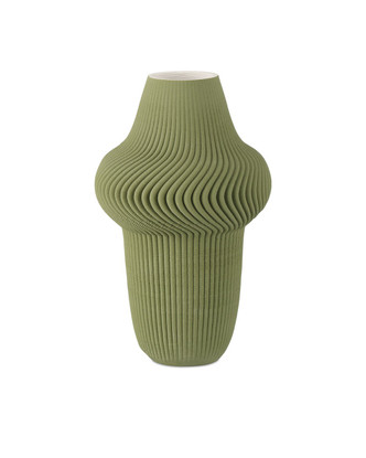 Currey and Company - 1200-0895 - Vase - Green Plisse - Green