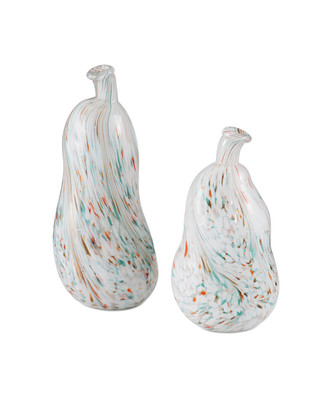 Currey and Company - 1200-0938 - Vase Set of 2 - Kumo Vase Set of 2 - Clear / Multi Color