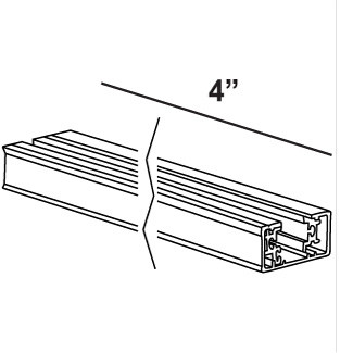 TRACK,4FT,BLACK (1004-01)