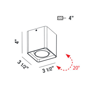 KEWB KEWB,OUTDR,LED CEILMNT,9W,BK (31578-037)