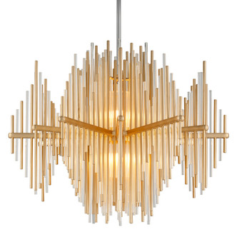 Corbett Lighting - 238-43-GL/SS - Two Light Chandelier - Theory - Gold Leaf