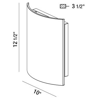 ARCHITECTURAL OUTDOOR OUTDR,LED WLLMNT,570LM,BK (34174-041)